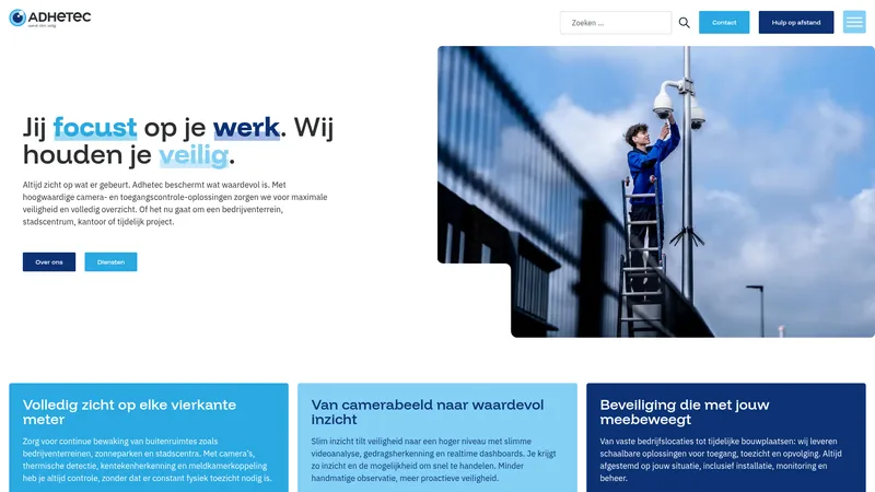 Website van Adhetec B.V.