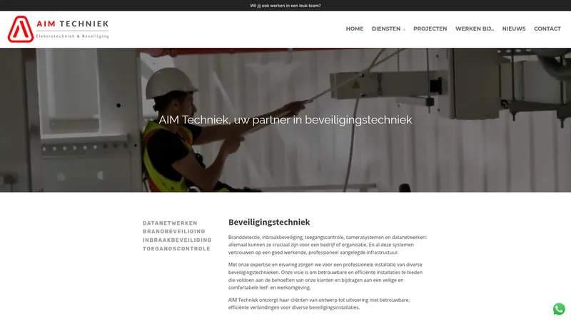 Website van Aim Techniek