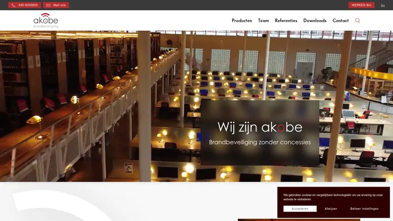 Website van Akobe brandbeveiliging