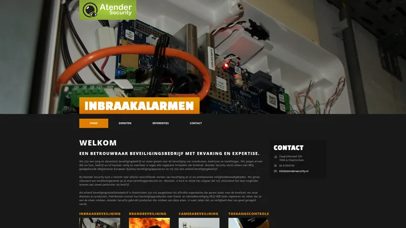 Website van Atender Security