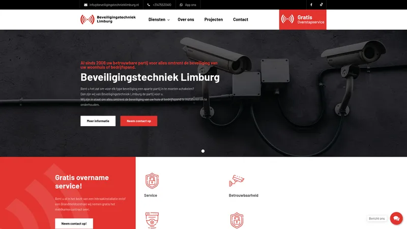 Website van Beveiligingstechniek Limburg