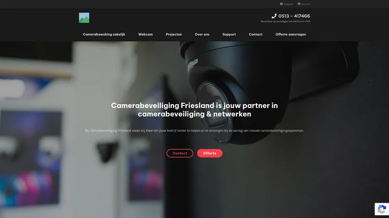 Website van Camerabeveiliging Friesland
