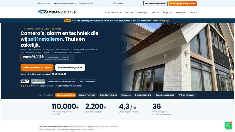 Website van CameraInstallatie