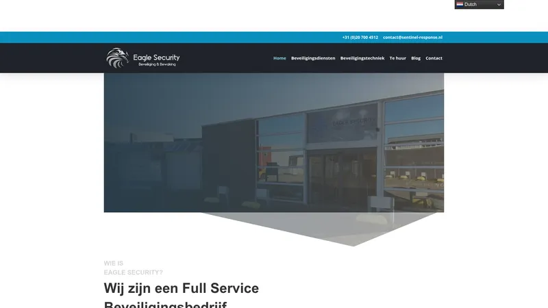 Website van Eagle Security B.V.