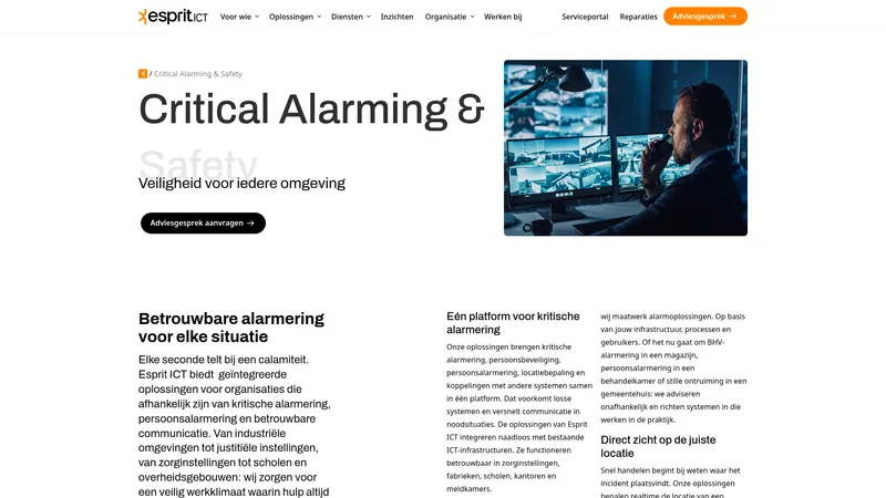 Website van Esprit ICT Groep B.V.
