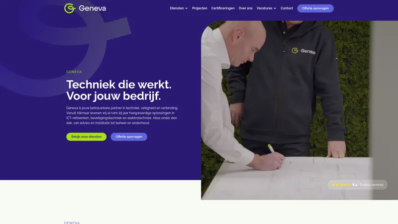 Website van Geneva ICT Networks & Security Systems