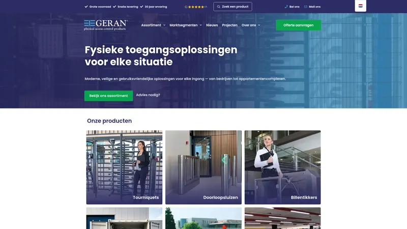 Website van Geran Access Products BV