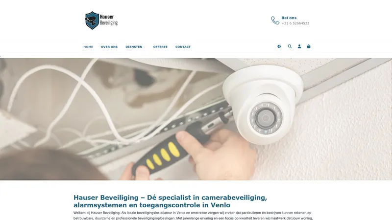 Website van Hauser Beveiliging