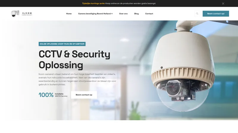 Website van Ilcom Camera Beveiliging