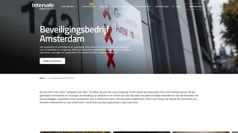 Website van Intersafe BV veiligheid voor alles