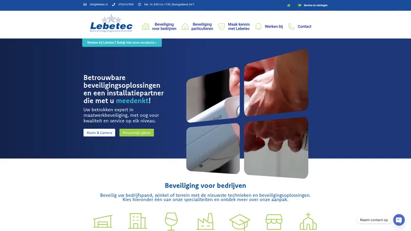 Website van Lebetec B.V.
