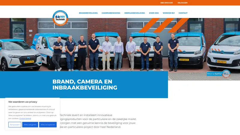 Website van MBV Techniek B.V.