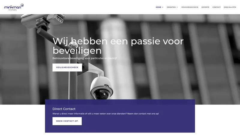 Website van Minkman beveiliging