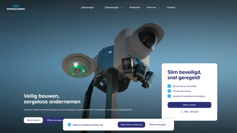 Website van Mobiele Camera Nederland Alphen aan den Rijn