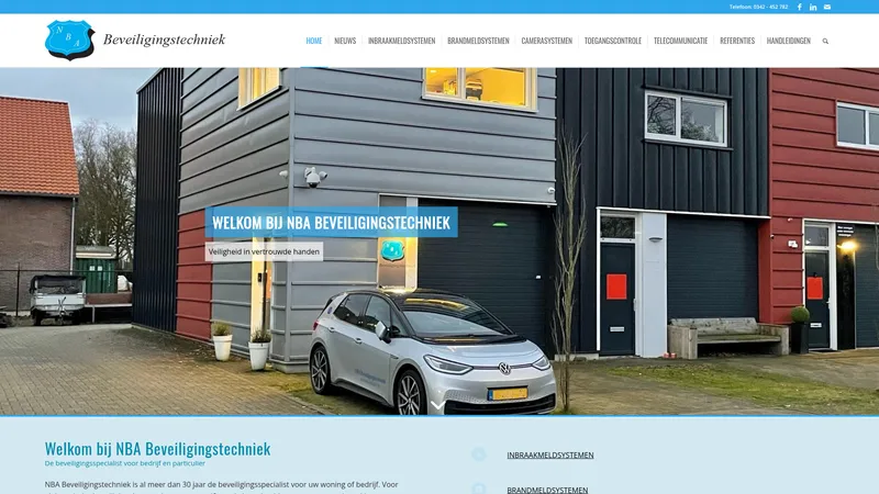 Website van NBA Installatietechniek