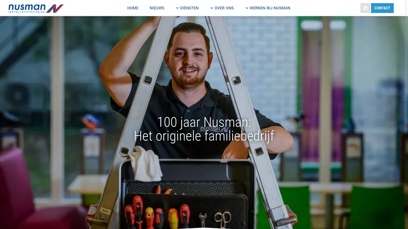 Website van Nusman Installatietechniek B.V.