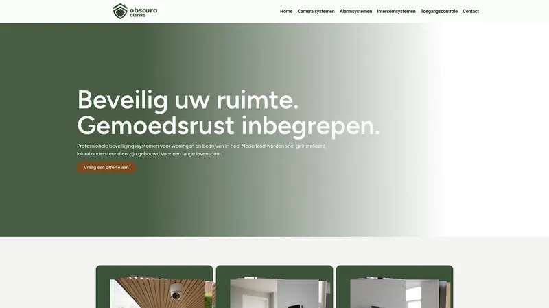 Website van Obscura Cams