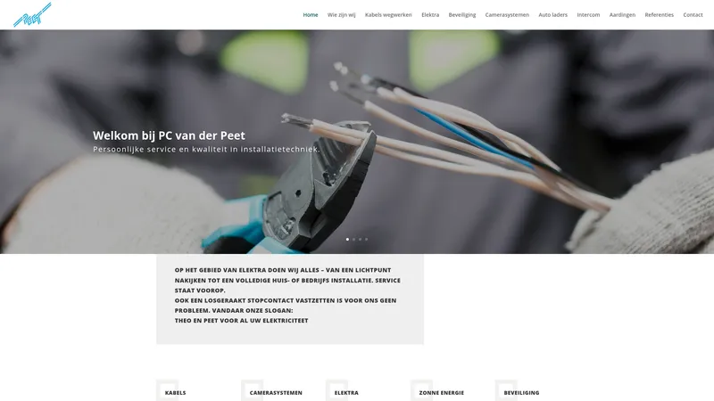 Website van P.C. van der Peet