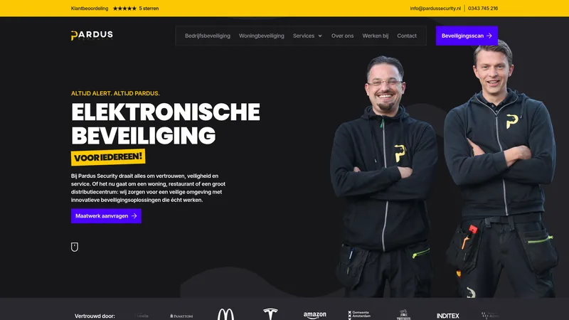 Website van Pardus Security