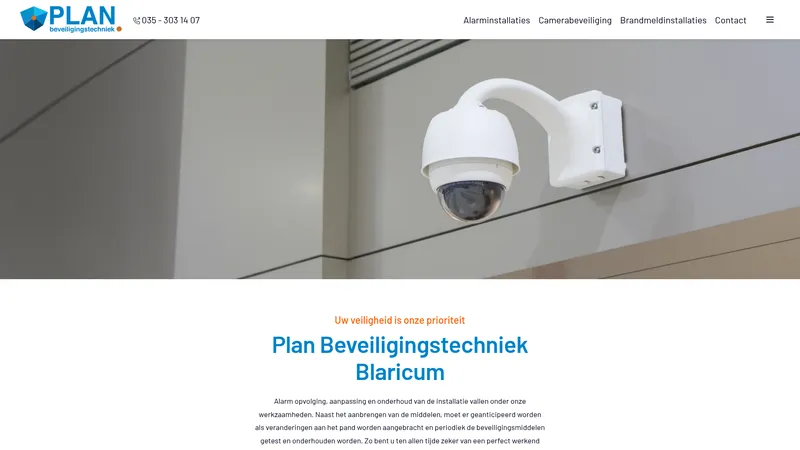 Website van Planbeveiligingstechniek