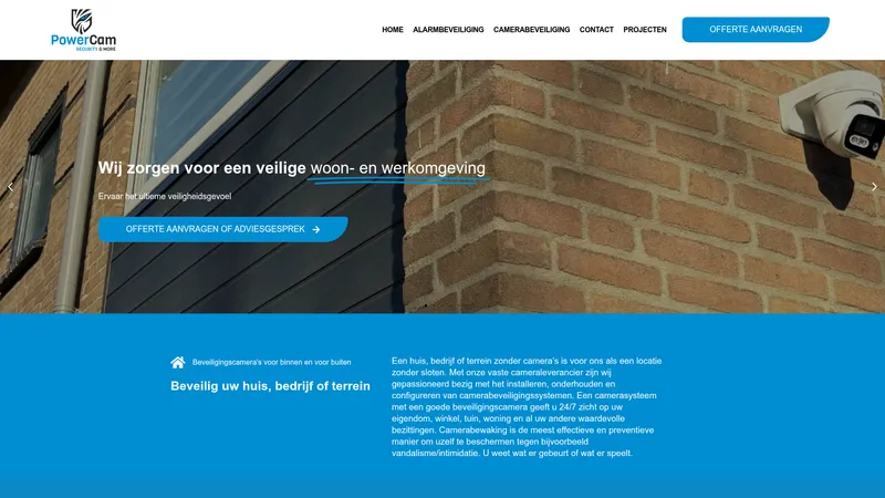 Website van Powercam Camerabeveiliging | Alarmbeveiliging