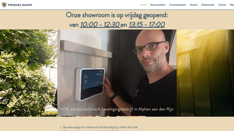 Website van Premises Guard