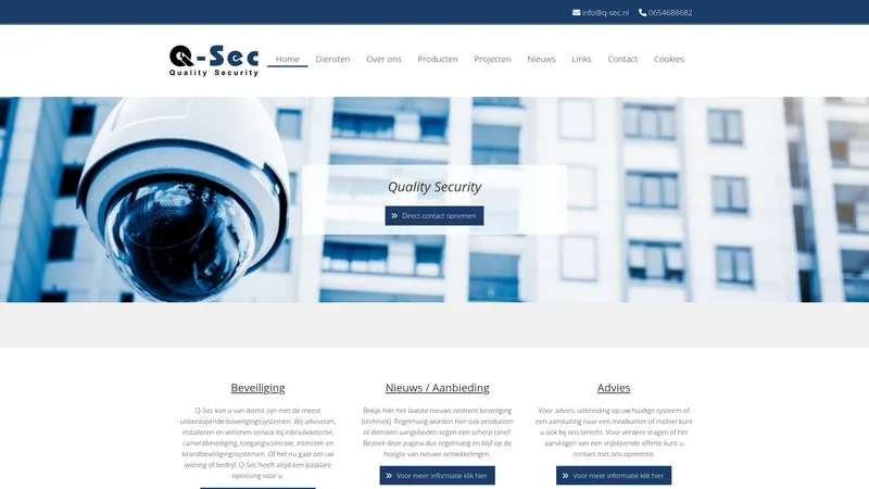 Website van Q-Sec