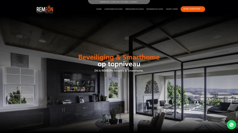 Website van REMEON Security & Smarthome