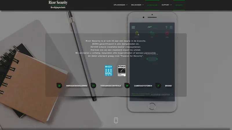 Website van Ricor Security