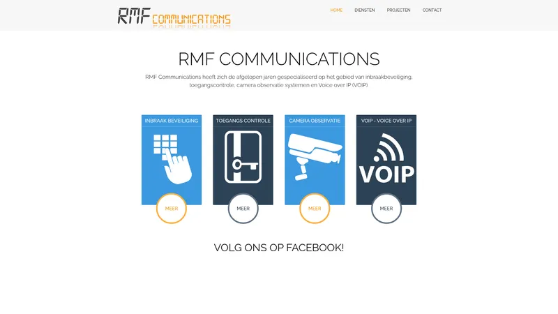 Website van RMF Communications B.V.