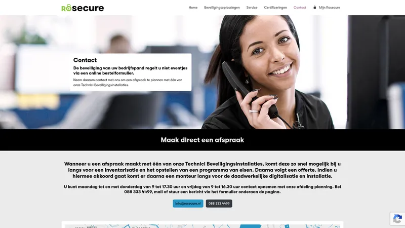 Website van Rosecure B.V.