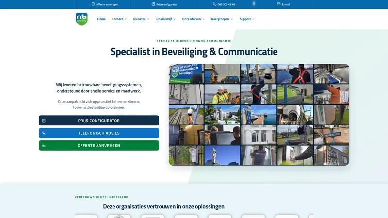 Website van RRB Security | Barendrecht