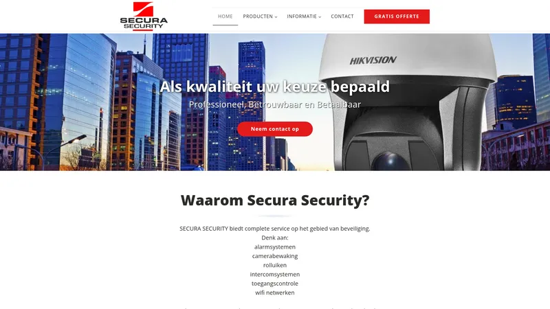 Website van Secura Security