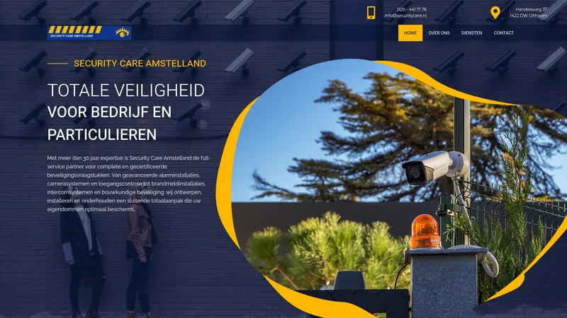 Website van Security Care Amstelland B.V.