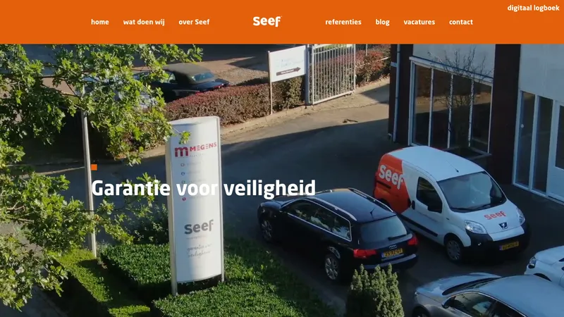 Website van Seef beveiligingstechniek BV
