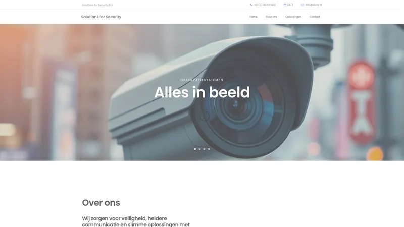 Website van Solutions for Security B.V.