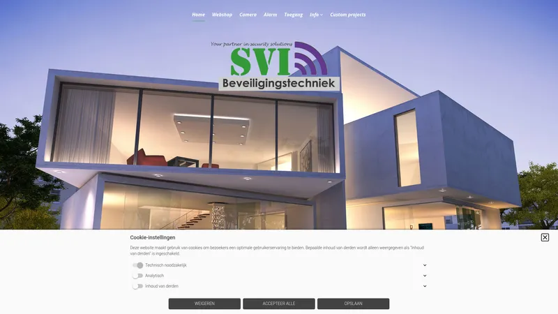Website van SVI Beveiligingstechniek