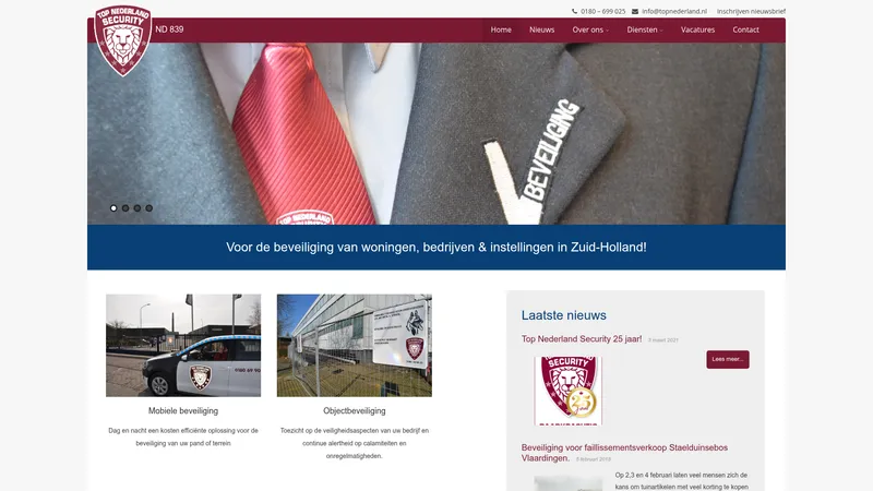 Website van Top Nederland