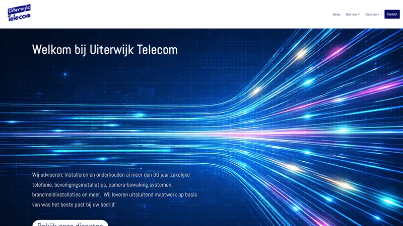 Website van Uiterwijk Telecom