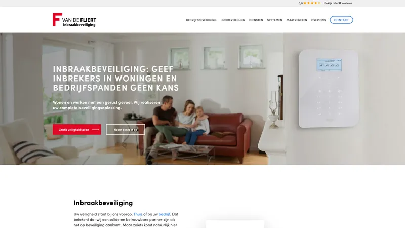 Website van Van de Fliert Inbraakbeveiliging
