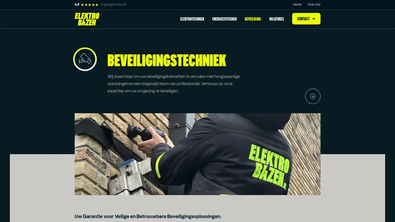 Website van Van der Weerd Beveiligingen