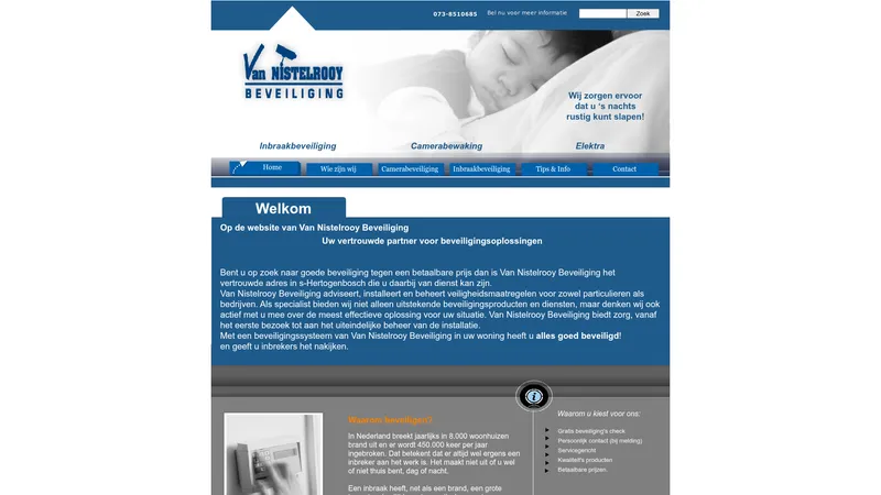 Website van Van Nistelrooy Beveiliging