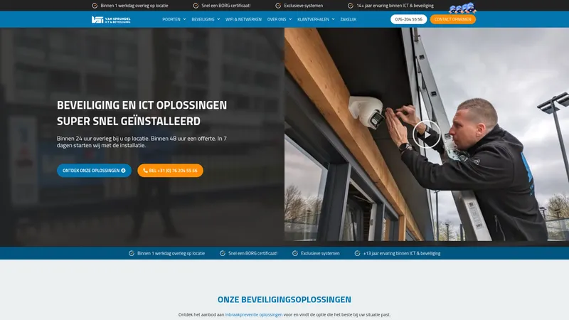 Website van van Sprundel ICT & Beveiliging