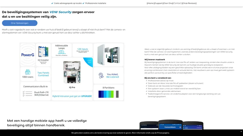 Website van VDW Security
