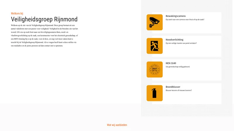 Website van Veiligheidsgroep Rijnmond