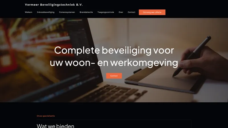 Website van Vermeer Beveiligingstechniek B.V.