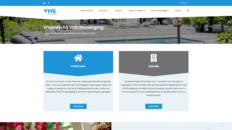 Website van VHS Beveiliging BV