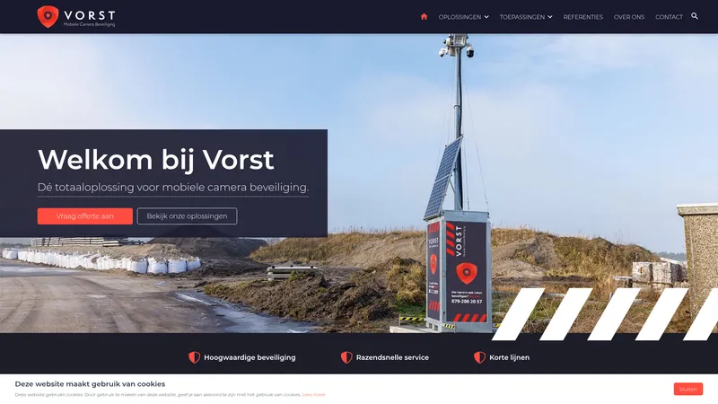 Website van VORST Mobiele Camera Beveiliging