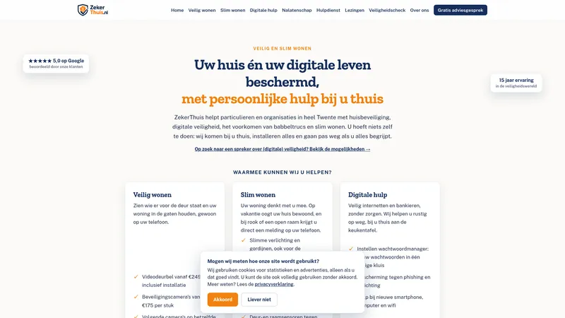 Website van ZekerThuis
